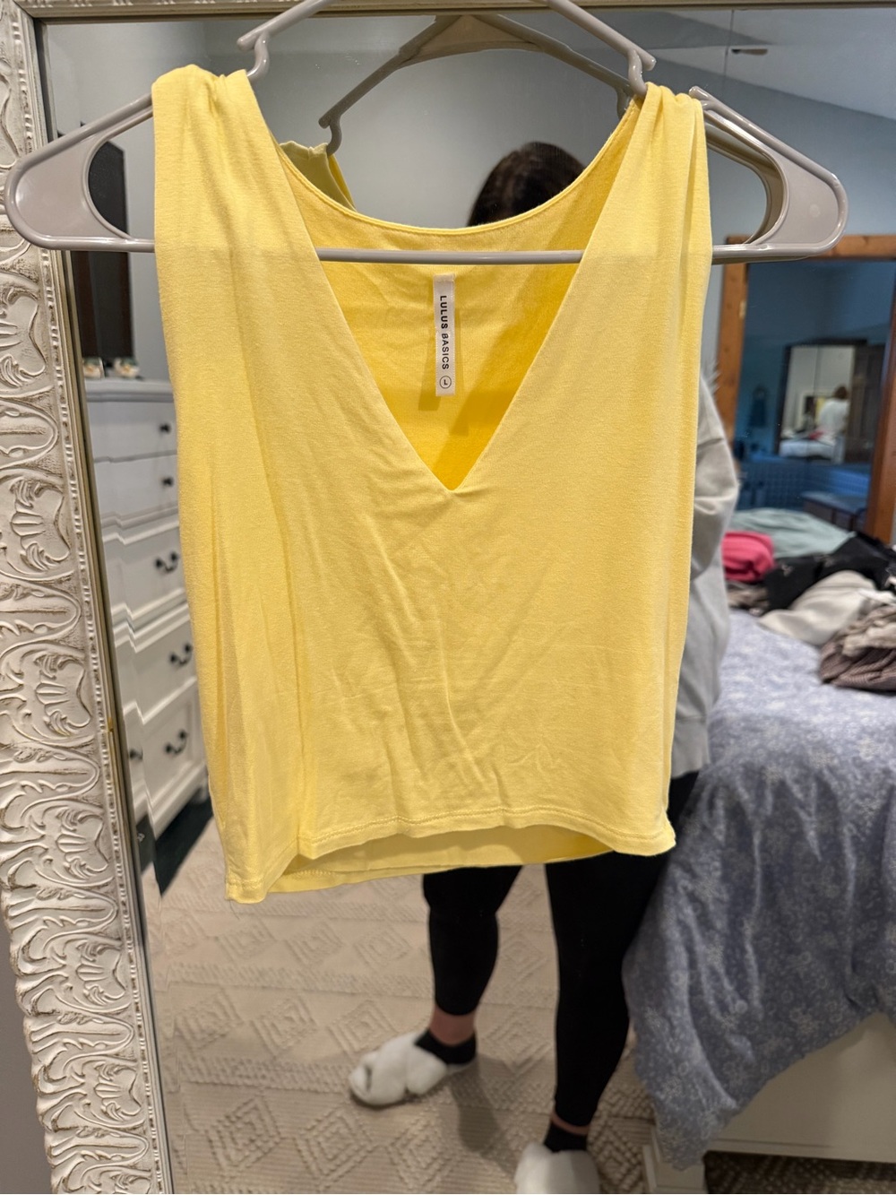 Lulu's Sunny Yellow V-Neck Crop Top